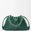 Grand sac à main Flamenco en cuir de cerf Evergreen