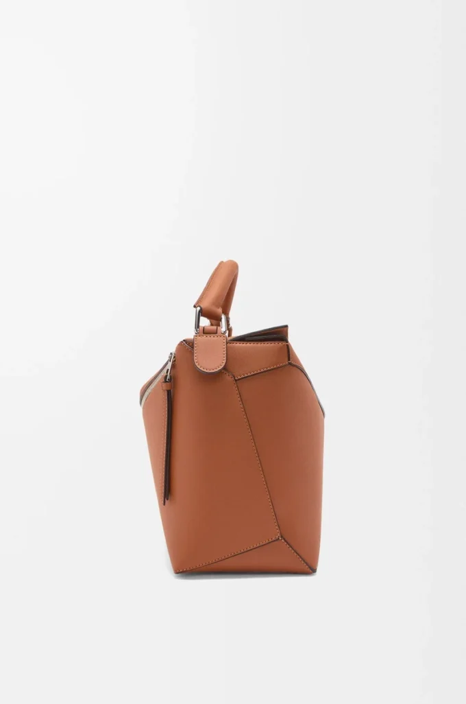 Grand sac Puzzle Edge en cuir de veau classique Tan