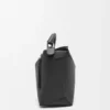 Grand sac Puzzle Edge en cuir de veau grainé noir