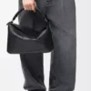 Grand sac Puzzle en cuir de veau grainé souple noir