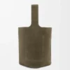 Grand sac seau Pebble en cuir de veau suédé Dark Olive