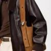 Grand sac seau Pebble en cuir de veau suédé Tabac