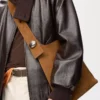 Grand sac seau Pebble en cuir de veau suédé Tabac