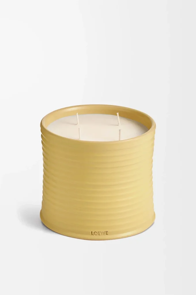 Grande bougie au chèvrefeuille Jaune