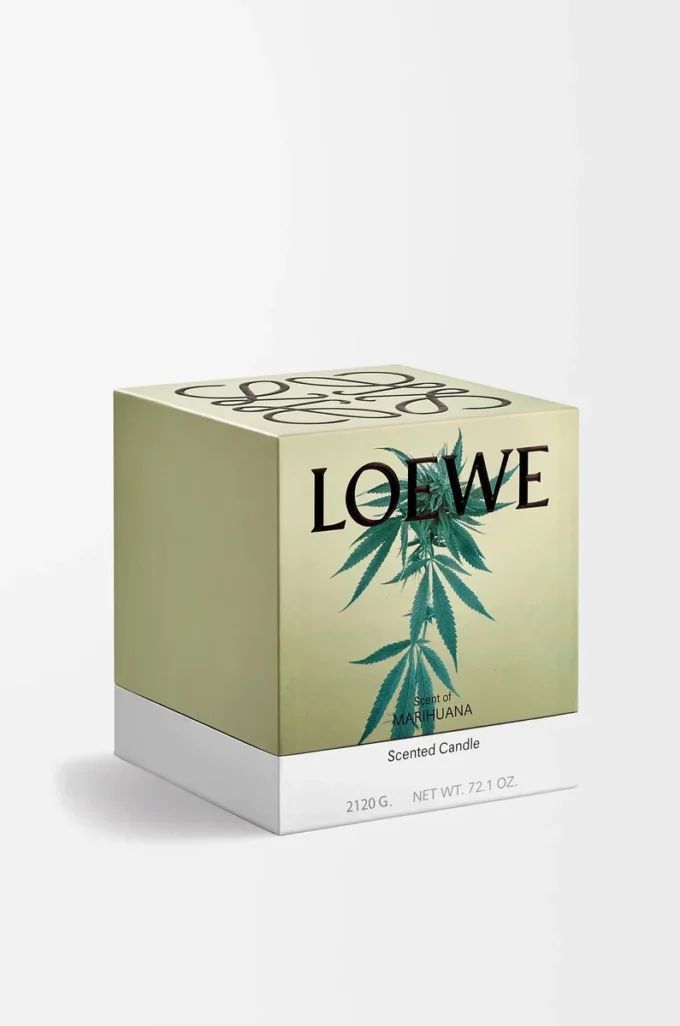 Grande bougie parfumée Scent of Marihuana Vert foncé