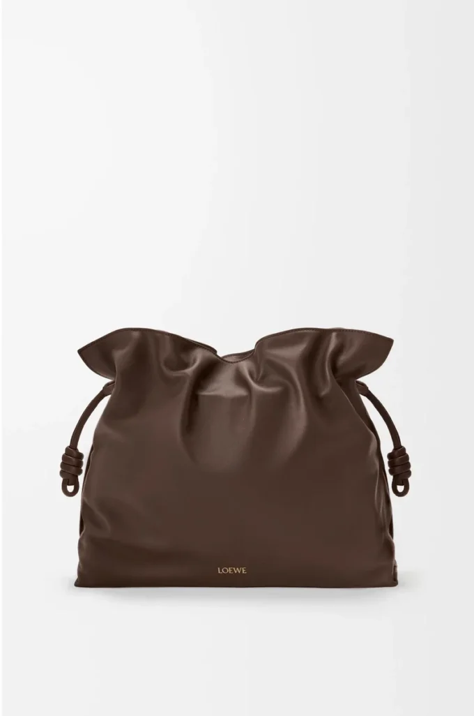 Grande pochette Flamenco en cuir de veau nappa Chocolate Grande pochette Flamenco en cuir de veau nappa Chocolate