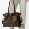 Grande pochette Flamenco en cuir de veau nappa Chocolate Grande pochette Flamenco en cuir de veau nappa Chocolate