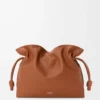 Grande pochette Flamenco en cuir de veau nappa Écureuil