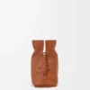 Grande pochette Flamenco en cuir de veau nappa Écureuil
