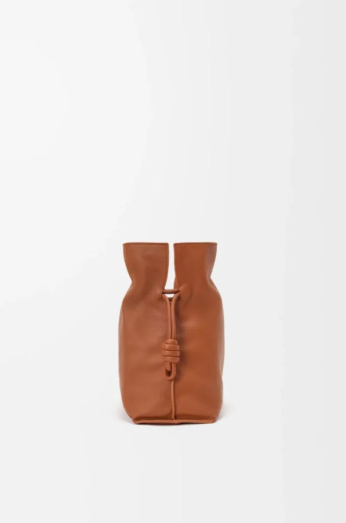 Grande pochette Flamenco en cuir de veau nappa Écureuil
