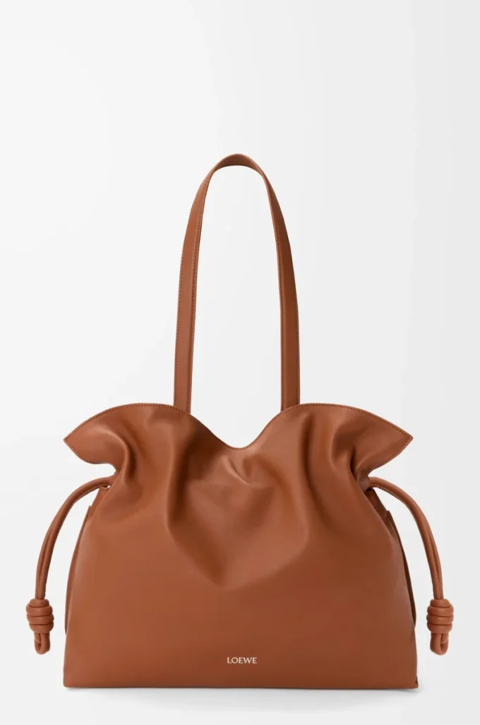 Grande pochette Flamenco en cuir de veau nappa Écureuil