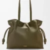 Grande pochette Flamenco en cuir de veau nappa Dark Khaki Grande pochette Flamenco en cuir de veau nappa Dark Khaki