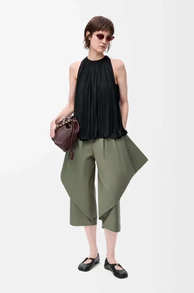 Haut dos nu en viscose noir