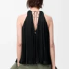 Haut dos nu en viscose noir