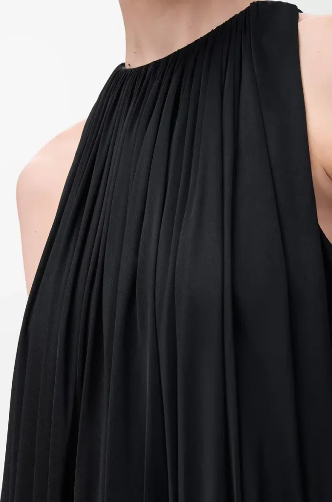 Haut dos nu en viscose noir