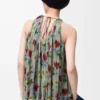 Haut dos nu en viscose vert/rouge Haut dos nu en viscose vert/rouge
