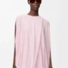 Haut drapé en viscose Rose