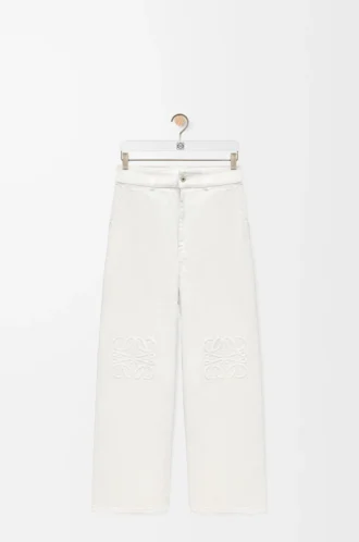 Jean baggy Anagram en denim blanc
