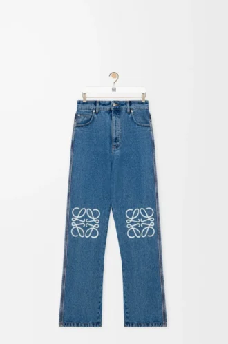 Jean baggy Anagram en denim bleu moyen