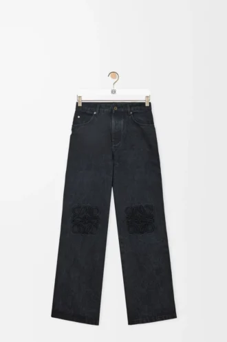 Jean baggy Anagram en denim Noir