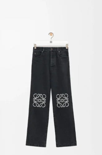 Jean baggy Anagram en denim Noir