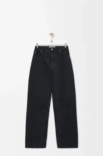 Jean baggy Anagram en denim Noir