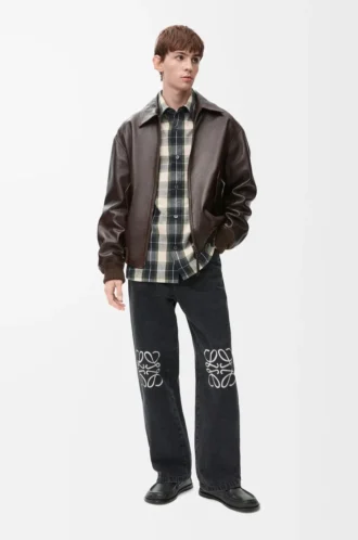 Jean baggy Anagram en denim Noir