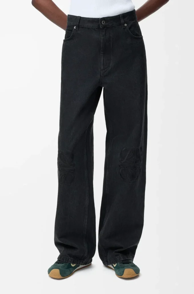 Jean baggy Anagram en denim Noir Jean baggy Anagram en denim Noir