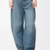 Jean bouffant en denim Denim délavé Jean bouffant en denim Denim délavé