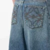 Jean bouffant en denim Denim délavé Jean bouffant en denim Denim délavé