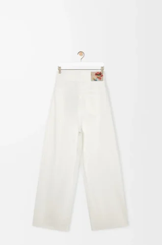 Jean cache-cœur en denim Blanc