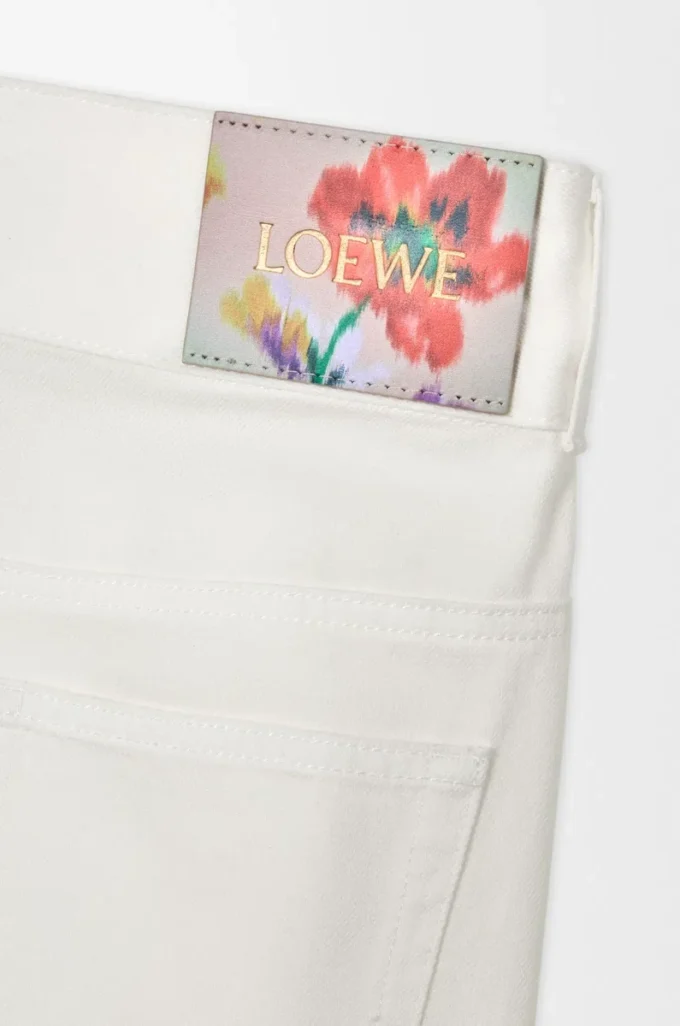 Jean cache-cœur en denim Blanc Jean cache-cœur en denim Blanc