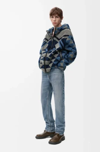 Jean droit en denim bleu