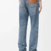 Jean droit en denim bleu