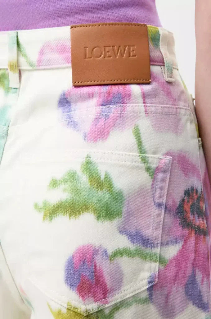 Jean en denim blanc/rose Jean en denim blanc/rose