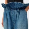 Jean flamenco en denim bleu denim