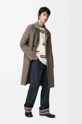 Jean à revers en denim Denim brut/Bleu