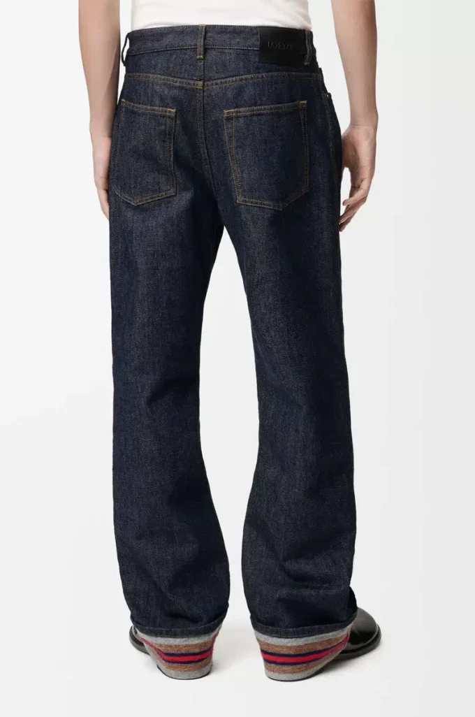 Jean à revers en denim Denim brut/Bleu Jean à revers en denim Denim brut/Bleu