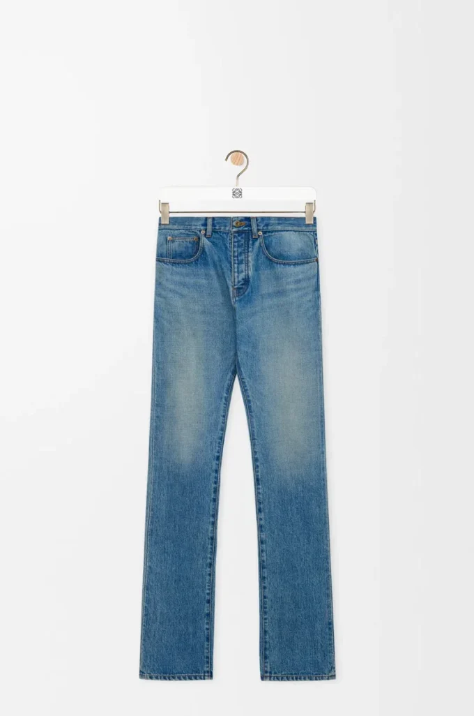 Jean slim en denim bleu vintage Jean slim en denim bleu vintage