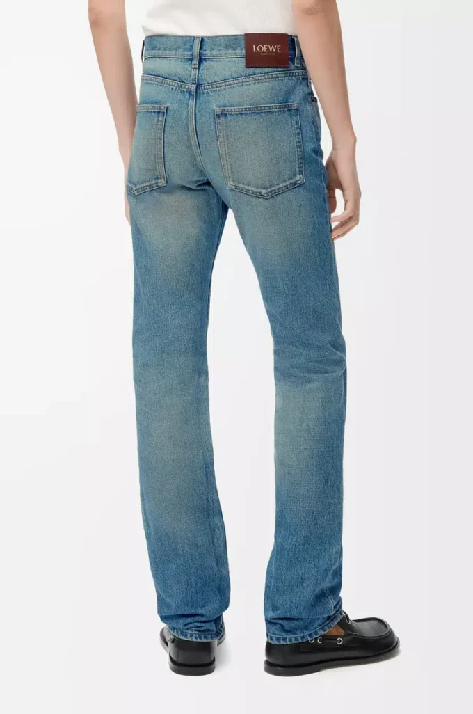 Jean slim en denim bleu vintage Jean slim en denim bleu vintage