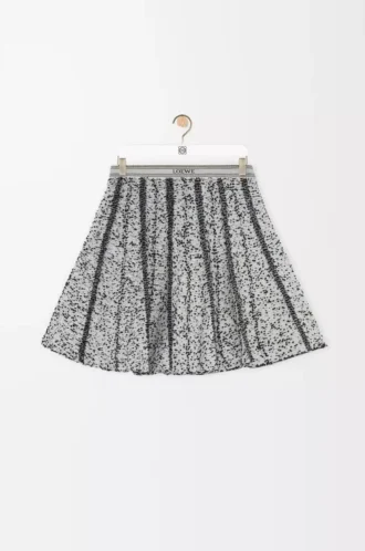 Jupe en laine blanche/noire