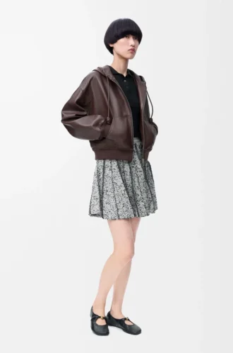 Jupe en laine blanche/noire