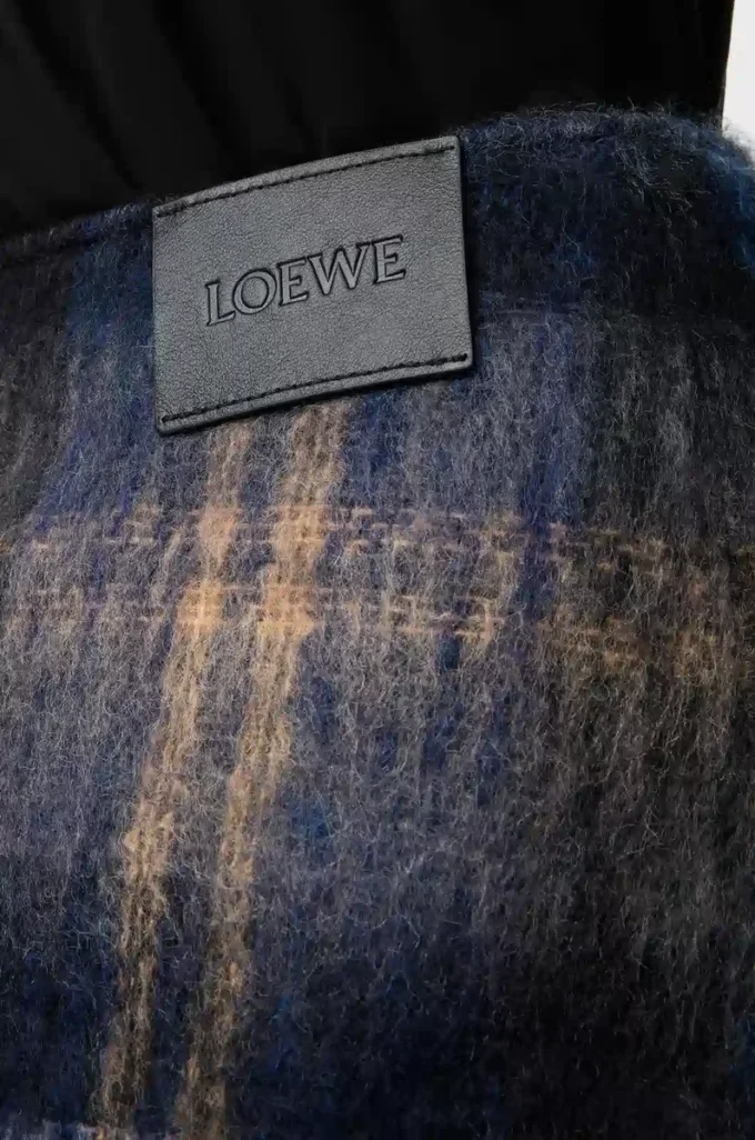 Jupe en mohair et laine mélangés Bleu/Multicolore Jupe en mohair et laine mélangés Bleu/Multicolore