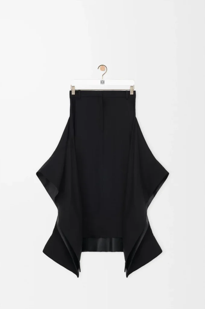 Jupe en viscose stretch noire