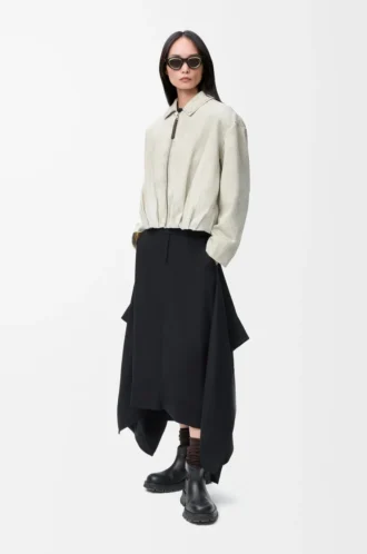 Jupe en viscose stretch noire