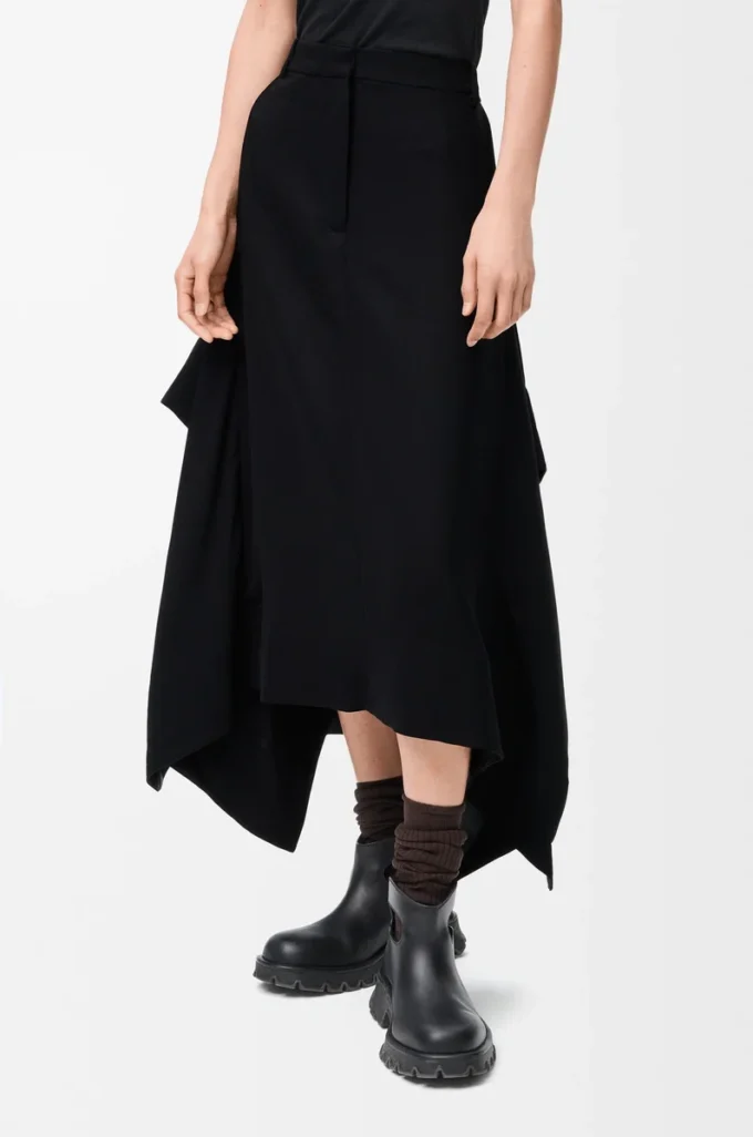 Jupe en viscose stretch noire