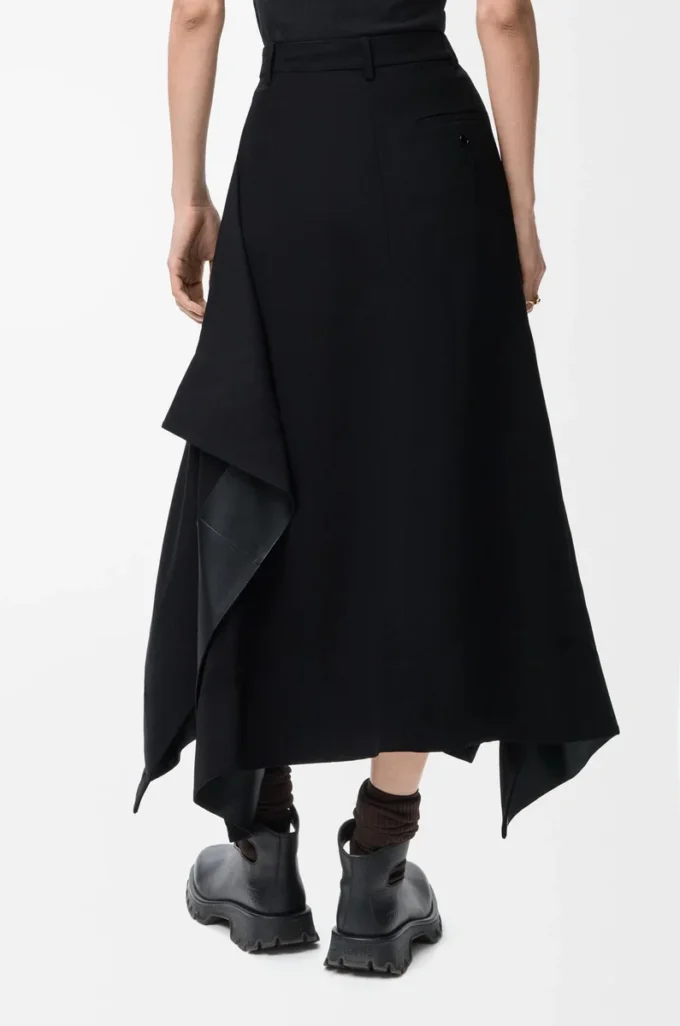 Jupe en viscose stretch noire