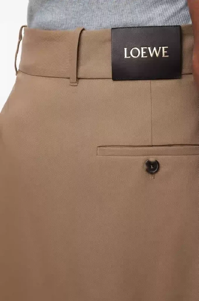 Jupe portefeuille en coton Beige