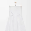 Jupe portefeuille en coton Blanc