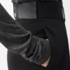 Jupe portefeuille en coton et soie Noir